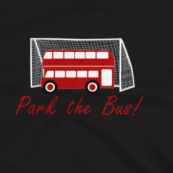 Park the Bus t-shirt in black, front view