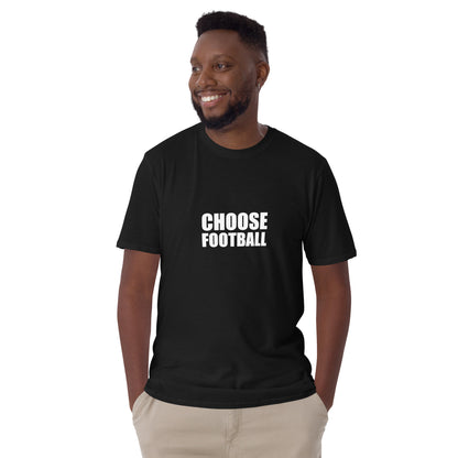 Choose Football t-shirt in black, front view