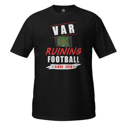 VAR Ruining Football t-shirt in black, alternative front view