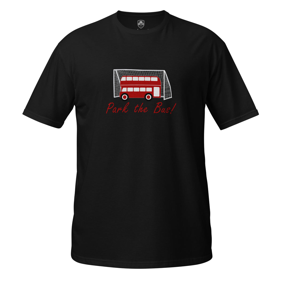 Park the Bus t-shirt in black, alternative front view
