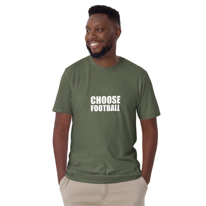 Choose Football t-shirt in military green, front view