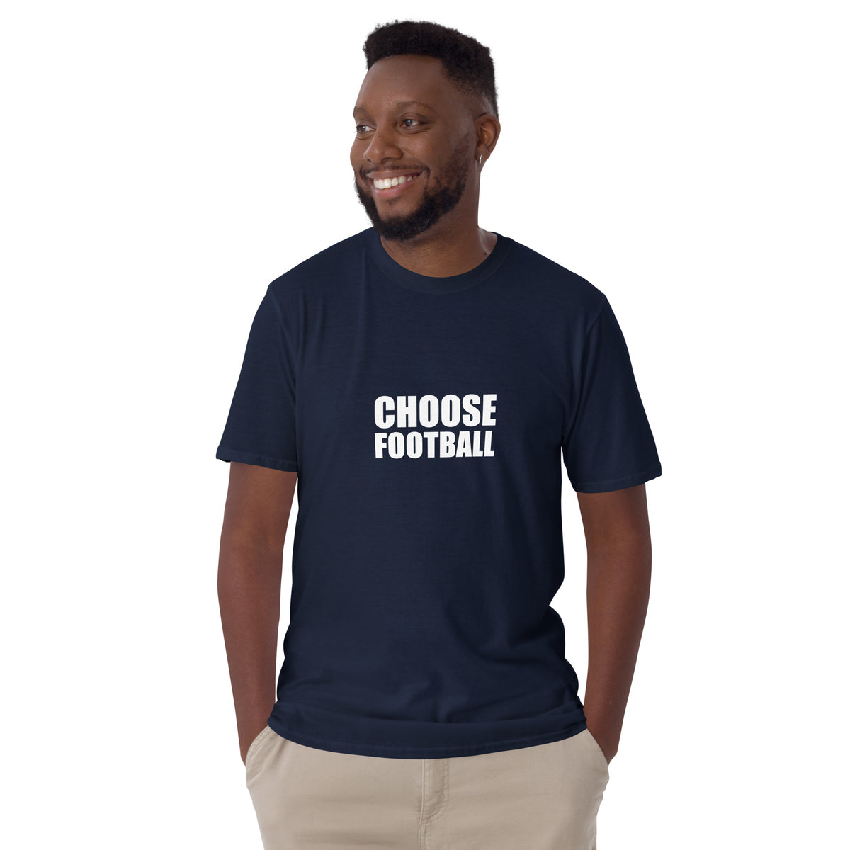 Choose Football t-shirt in navy, alternative front view