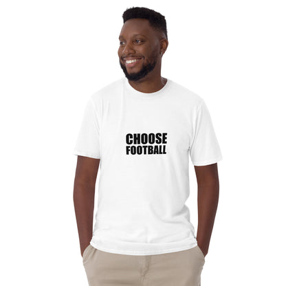 Choose Football t-shirt in white, front view